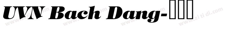UVN Bach Dang字体转换